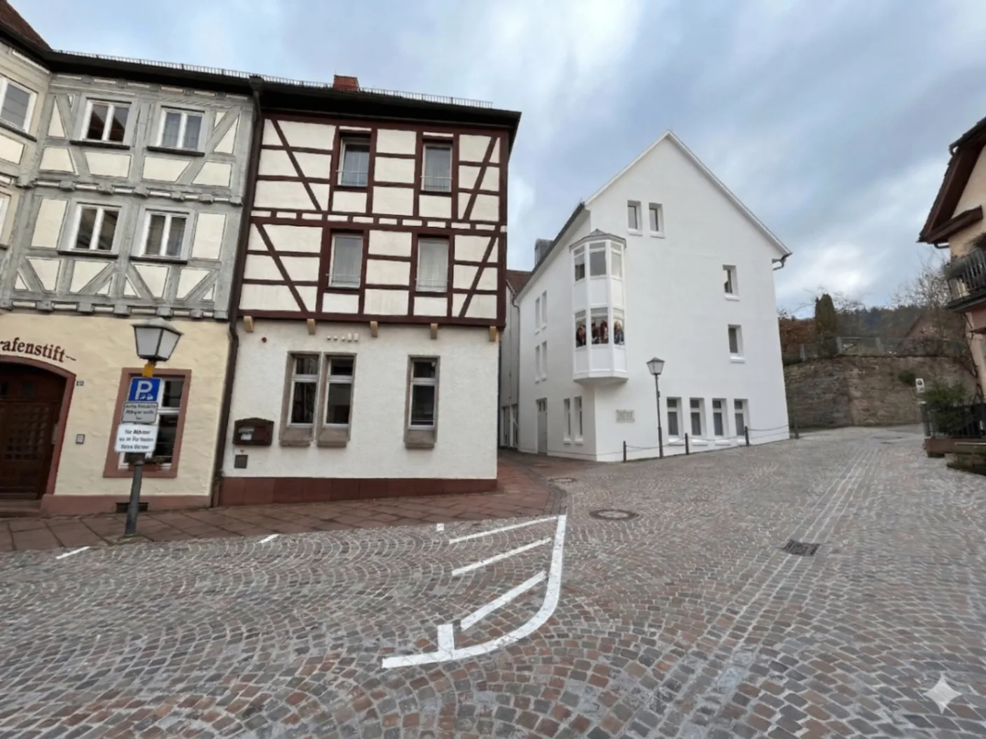 Seitenansicht der Häuserzeile